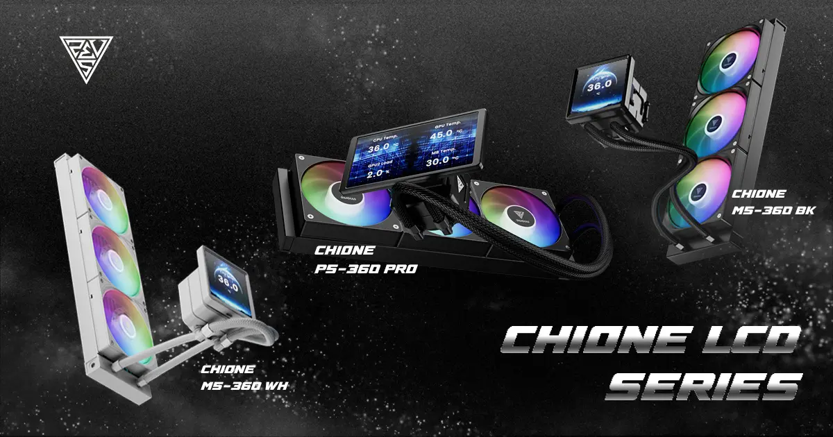 GAMDIAS CHIONE M5-360 and P5-360 PRO AIO Coolers Launch with LCD Screens