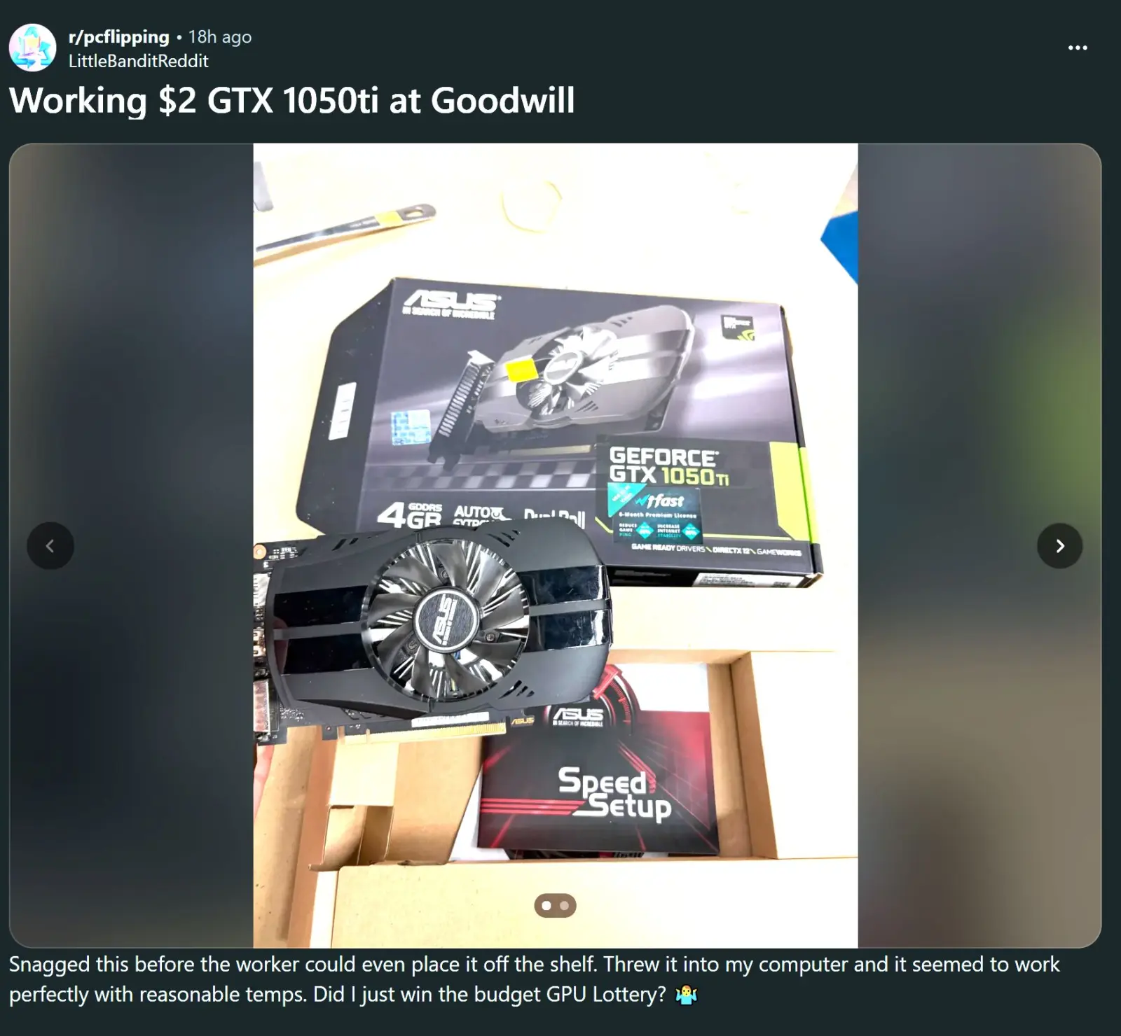 GeForce GTX 1050 Ti graphics card