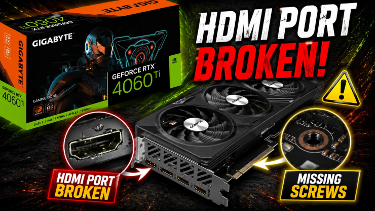 GIGABYTE RTX 4060 Ti Returned With Broken HDMI Port and Missing Screws