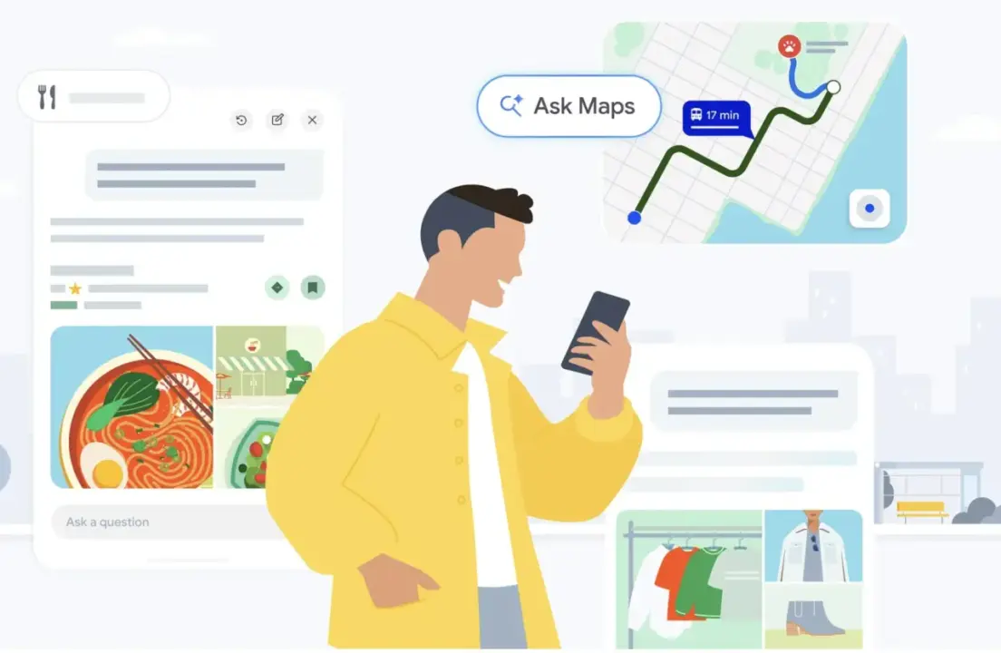 Google Maps Ask AI now handles multi-step planning and food orders