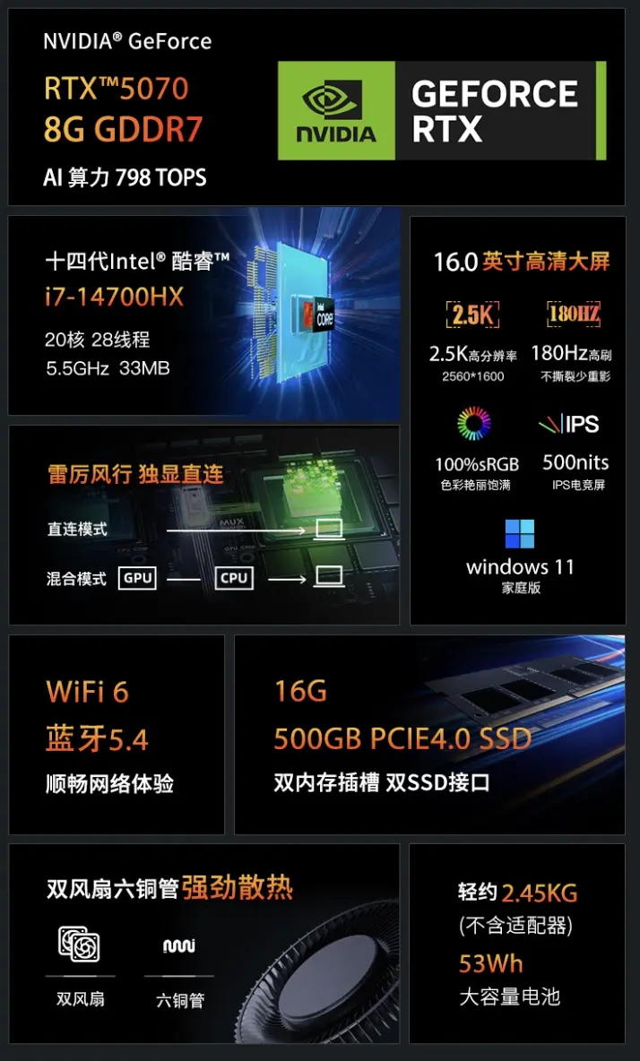 Hasee God of War T9 gaming laptop