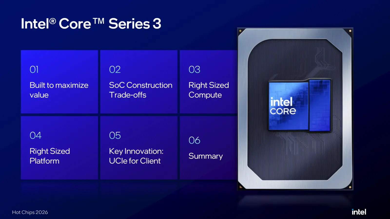 Intel Wildcat Lake processor packaging