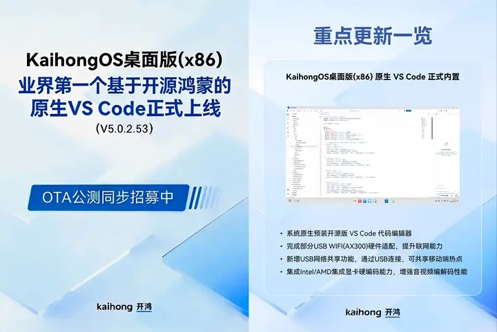 KaihongOS Desktop interface on a legacy computer