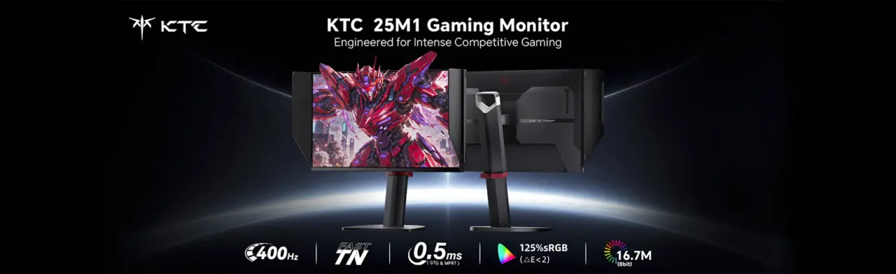 KTC 25M1 Gaming Monitor Ships with 400Hz Fast TN Panel