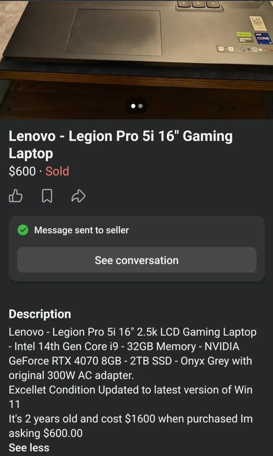 Lenovo Legion Pro 5i gaming laptop