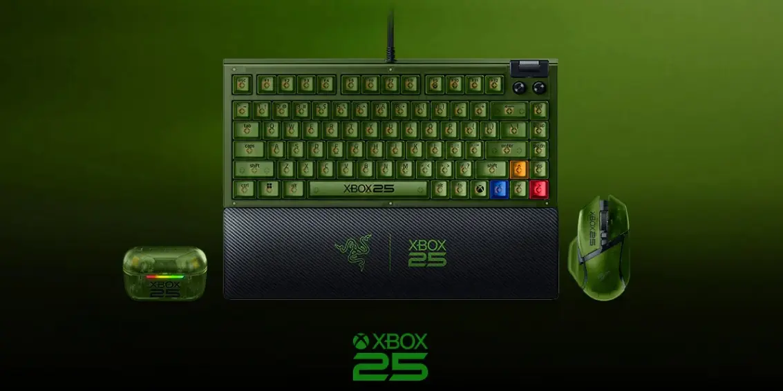 Razer Xbox 25th Anniversary Peripherals Launch with Translucent Green Design