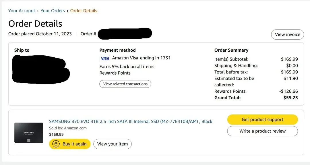 Samsung 870 EVO 4TB SSD packaging