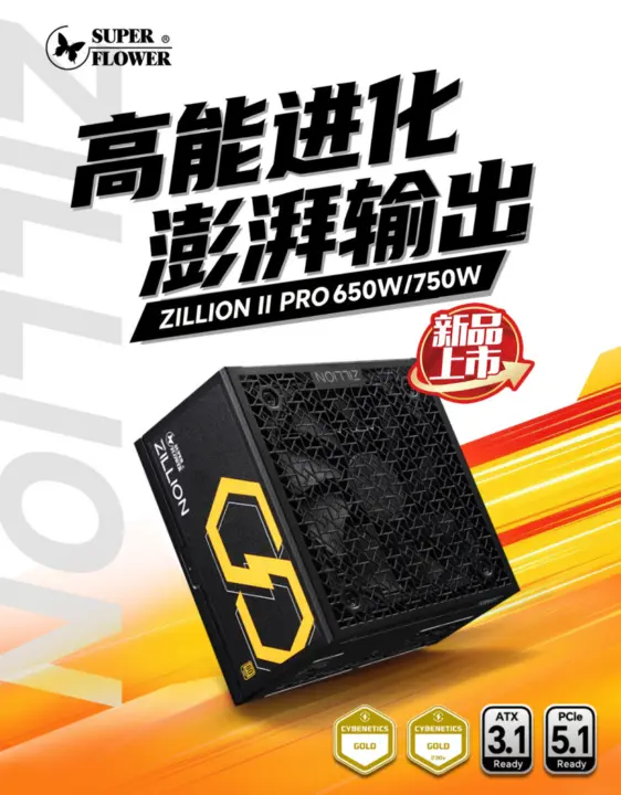 Super Flower ZILLION II PRO Launches: Cybenetics Gold PSU for $68