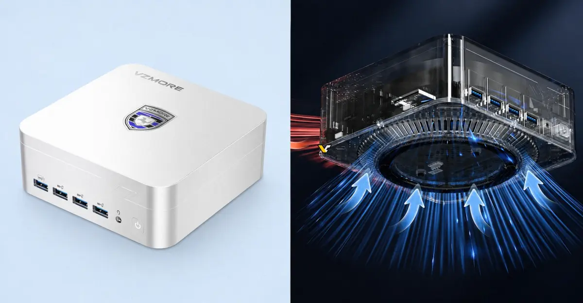 VZMORE Mini PCs bring Panther Lake and Strix Halo to compact cases