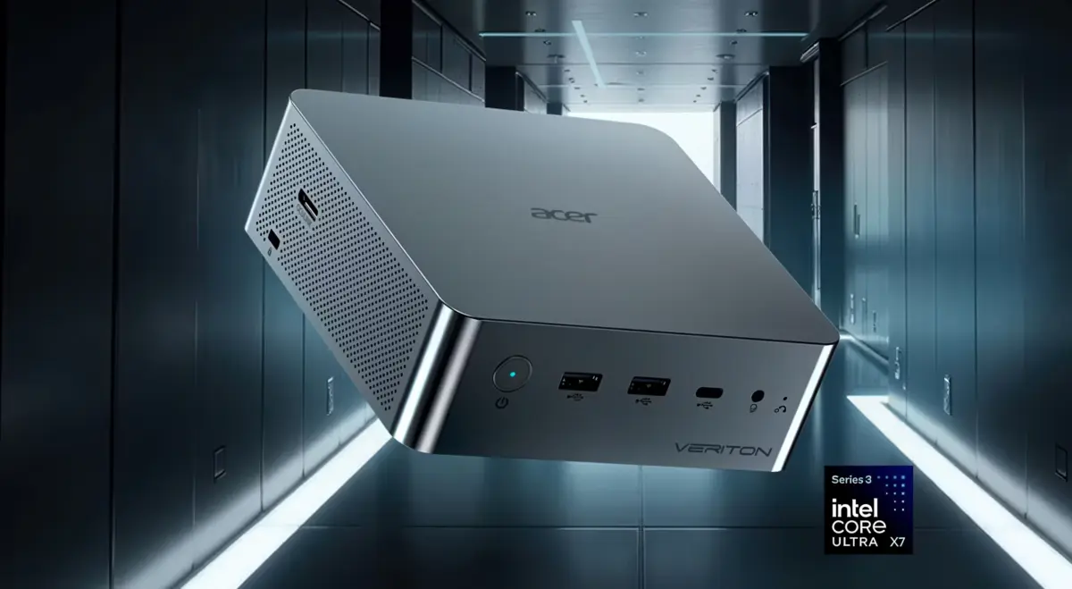 Acer Veriton RI110 Mini PC adds OCuLink, Core Ultra X7 358H