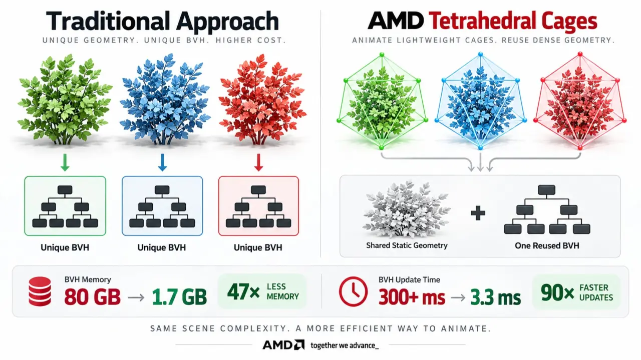 AMD Radeon RX 9070 XT ray tracing demonstration visualization