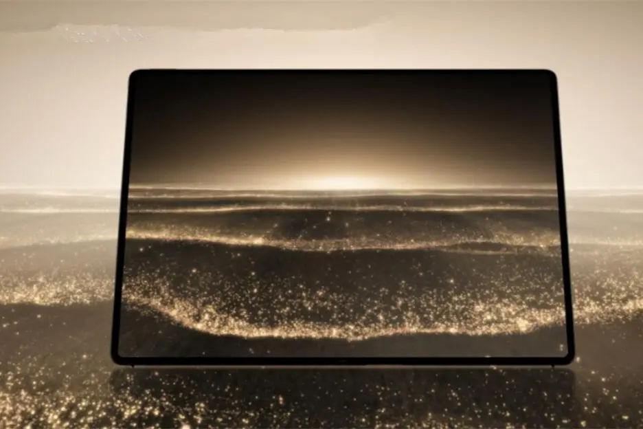 Conceptual image of a foldable laptop device