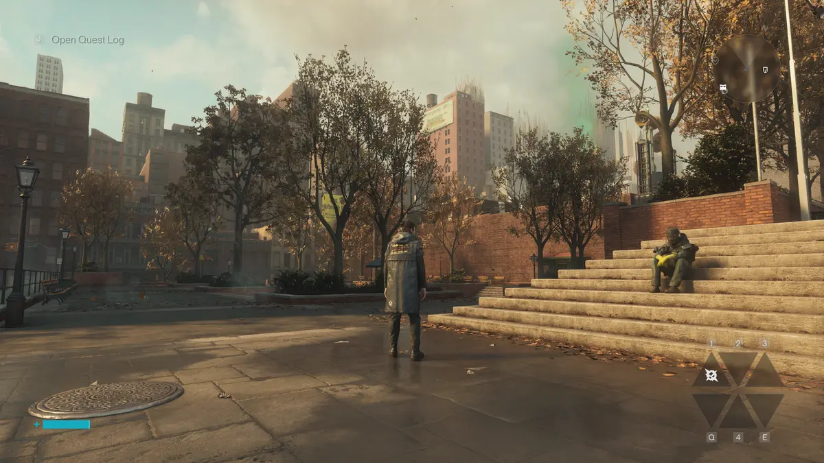 Control Resonant gameplay showing Hiss-corrupted Manhattan environment