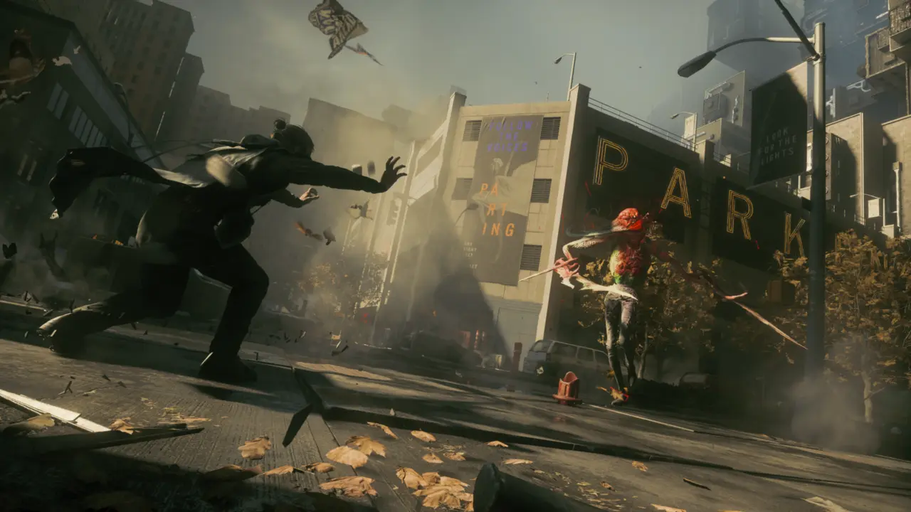 Control Resonant gameplay showing Hiss-corrupted Manhattan environment