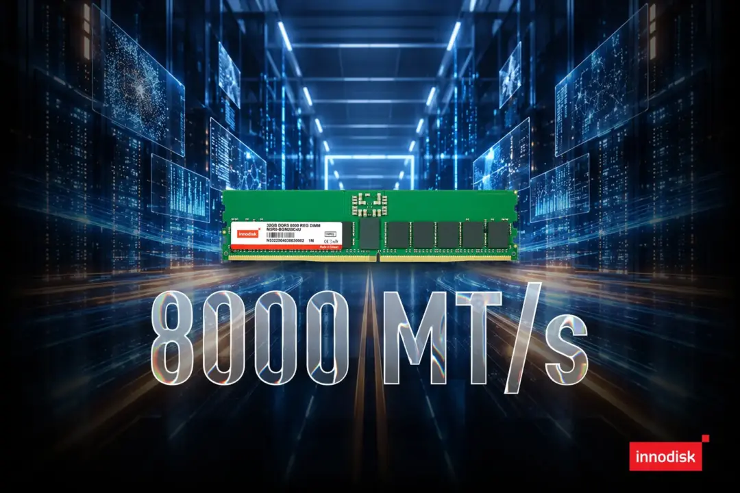 Innodisk Launches DDR5-8000 RDIMM for Edge AI, Boosting Memory Bandwidth by 11.1 Percent