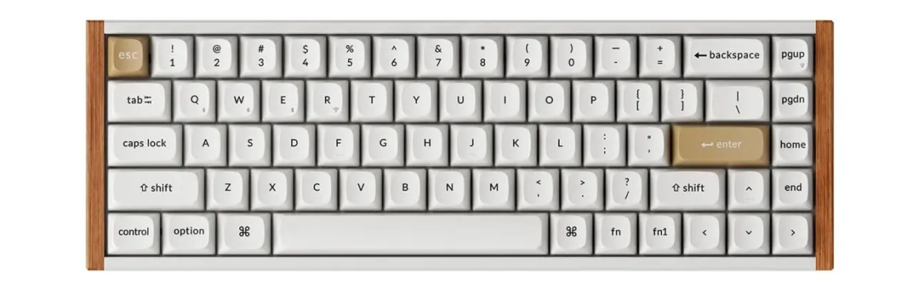 Keychron K6 Ultra 1K·ZMK keyboard with wooden trim