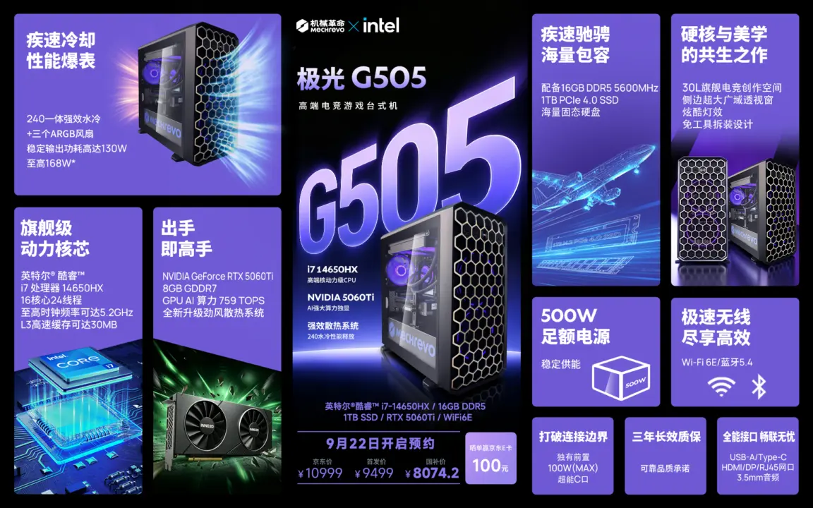 Mechrevo Aurora G505 Desktop Launches With RTX 5060 Ti for $1,417