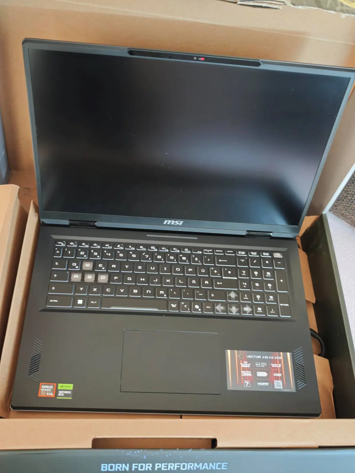MSI Vector A18 HX laptop