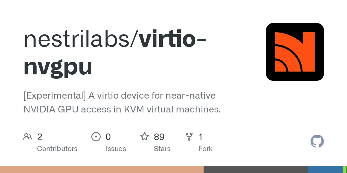 Nestrilabs virtio-nvgpu delivers near-bare-metal GPU performance in KVM virtual machines