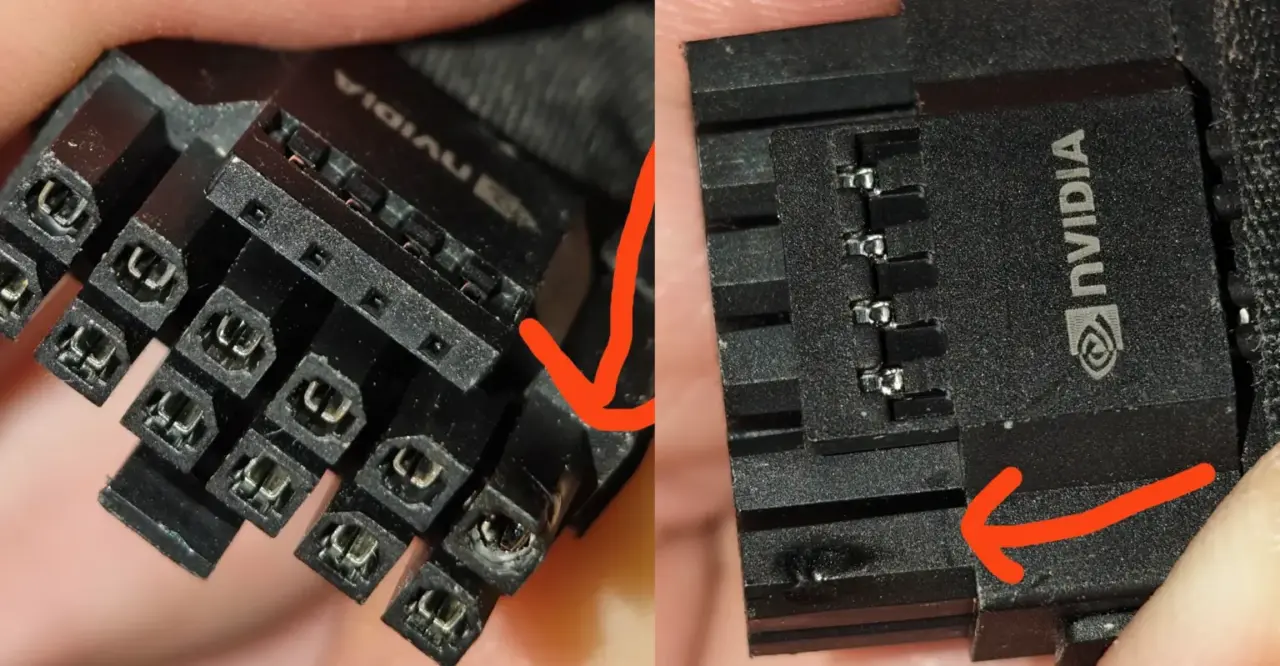 Melted plastic on RTX 4090 OEM power adapter contact point