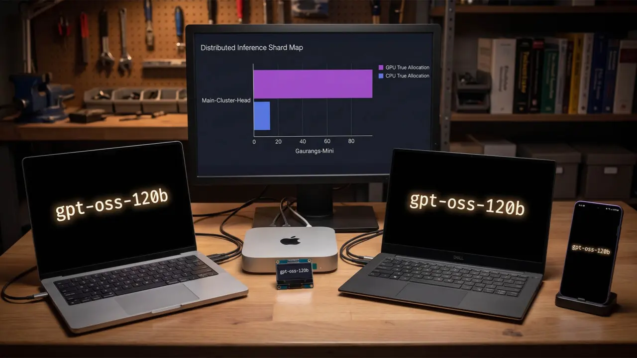 OpenAI gpt-oss-120b runs on 6-device cluster at just 1.1 tokens per second