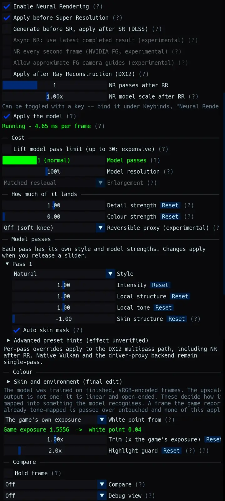 OptiScaler mod interface or RTX 5070 Ti gaming setup