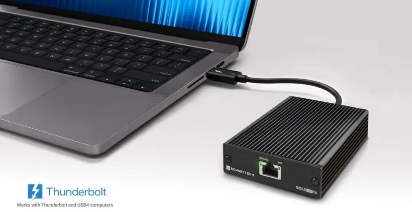 Sonnet Solo10G T5 is the first bus-powered Thunderbolt 5 10GbE network adapter