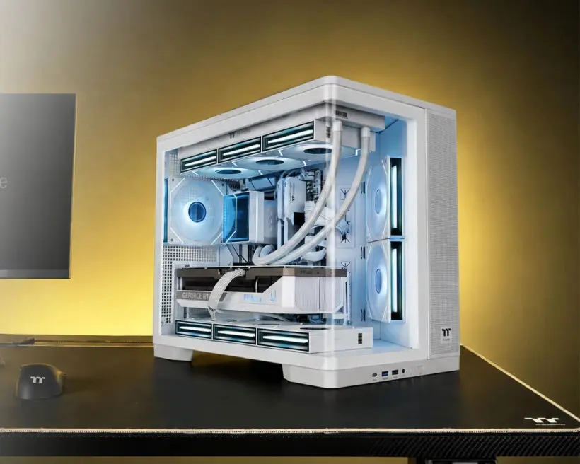 Thermaltake Arcus 280 TG ARGB M-ATX case with curved tempered glass panels