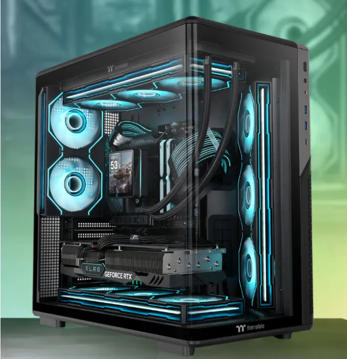 Thermaltake View 590 TG ARGB launches with five fans and 270-degree glass for around $134