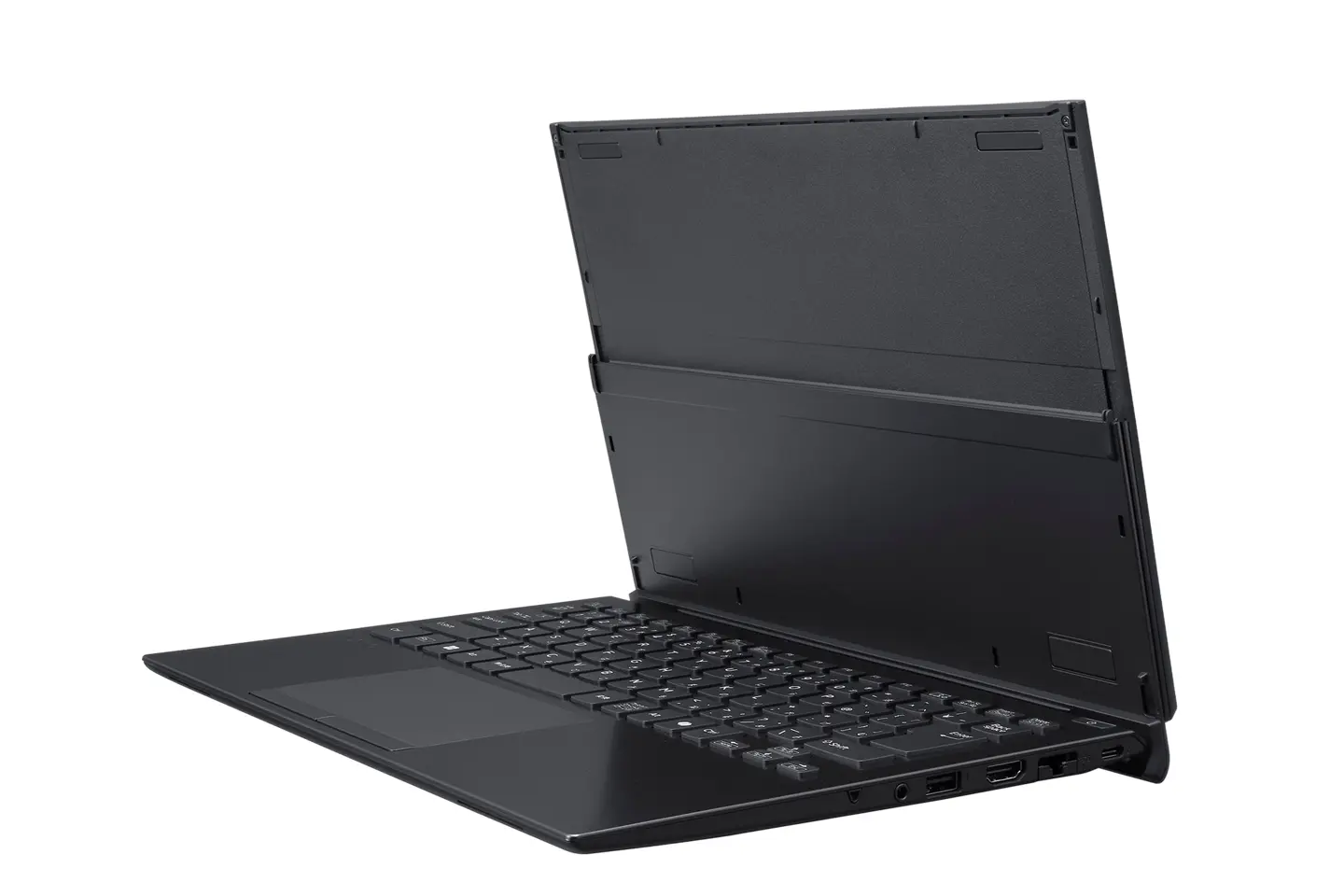 VAIO T laptop in tablet mode with screen covering keyboard