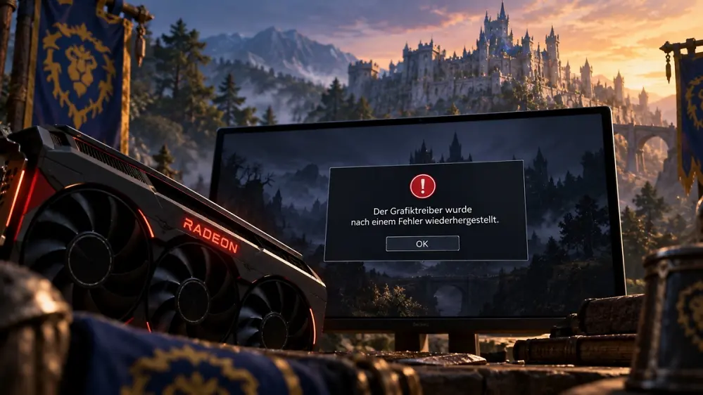 World of Warcraft: Forever game interface showing a black screen error