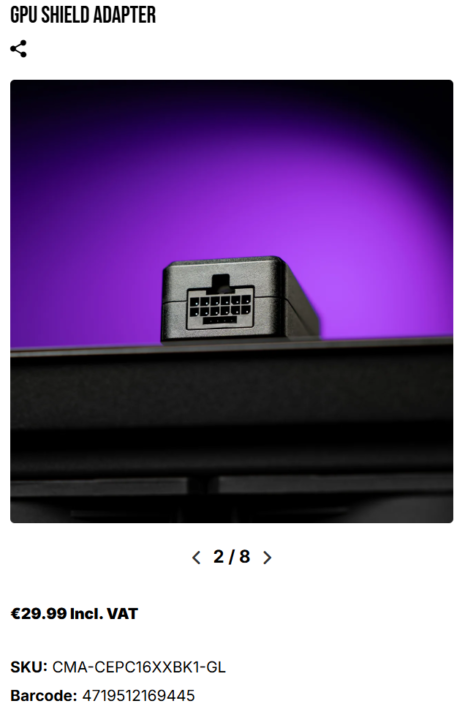 Cooler Master GPU Shield Adapter arrives in Europe for $33.50 with 2-year warranty