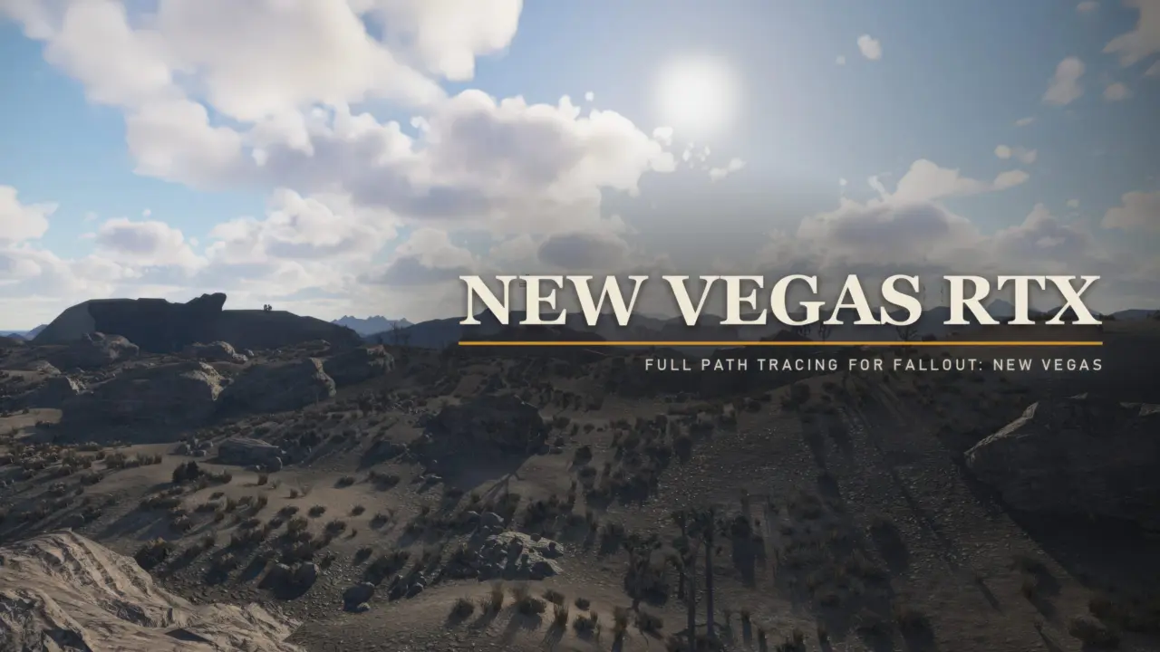 Fallout: New Vegas with path traced lighting and physically based sky