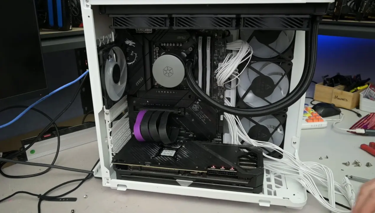 GPU hotspot temperature drops 19°C with vertical side-panel mounting mod
