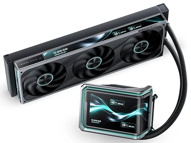 JONSBO TX-360CG AIO Cooler Features 6.67-Inch Cold Head Screen and 11.2-Inch Fan Strips