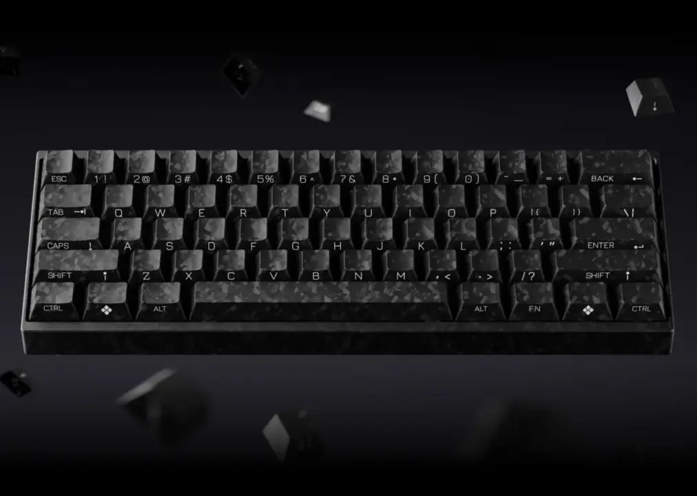Keychron Carbon 60 HE 8K keyboard launches with forged carbon fiber case and 8kHz polling for $235