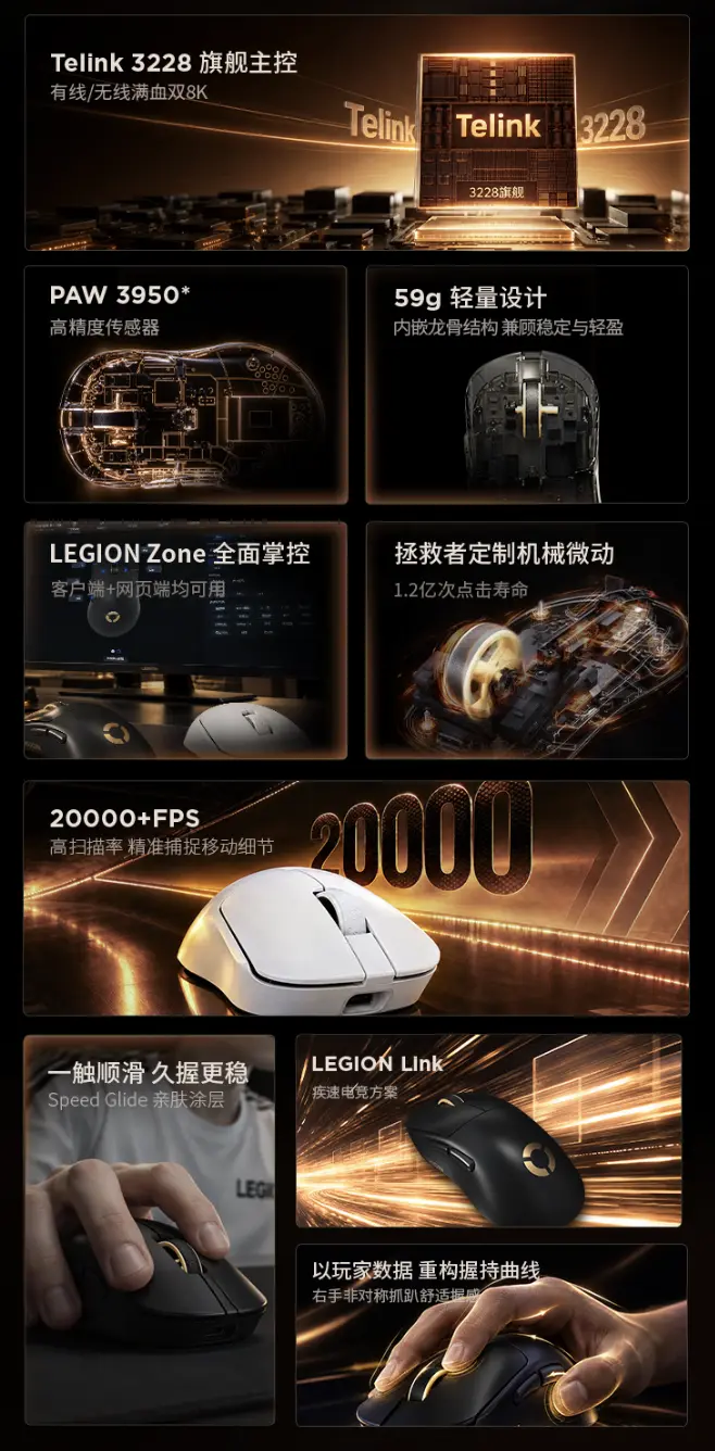 Lenovo Legion R7 Pro wireless gaming mouse