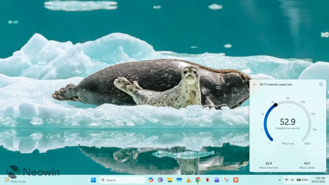 Microsoft adds native Internet Speed Test tool to Windows 11, ending reliance on third-party sites