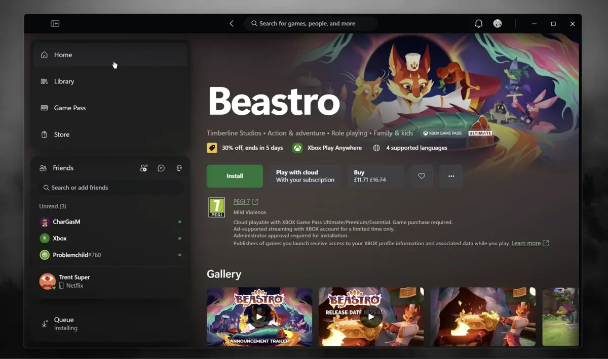 Microsoft Xbox PC App