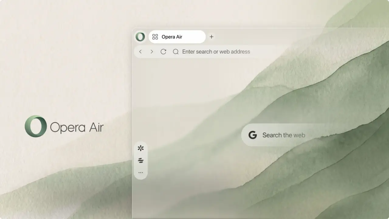 Opera Air browser receives major design overhaul to reinforce minimalist identity