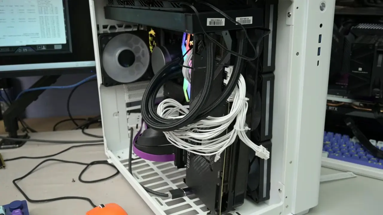 TrashBench modder cuts RTX 3080 hotspot by 14C by moving GPU to side panel