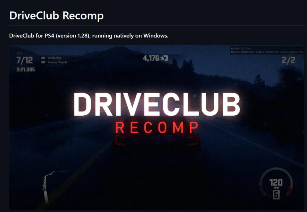 Evolution Studios Driveclub
