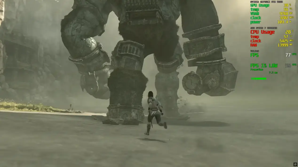 Unofficial Shadow of the Colossus port hits 100 FPS at 4K on RTX 5080