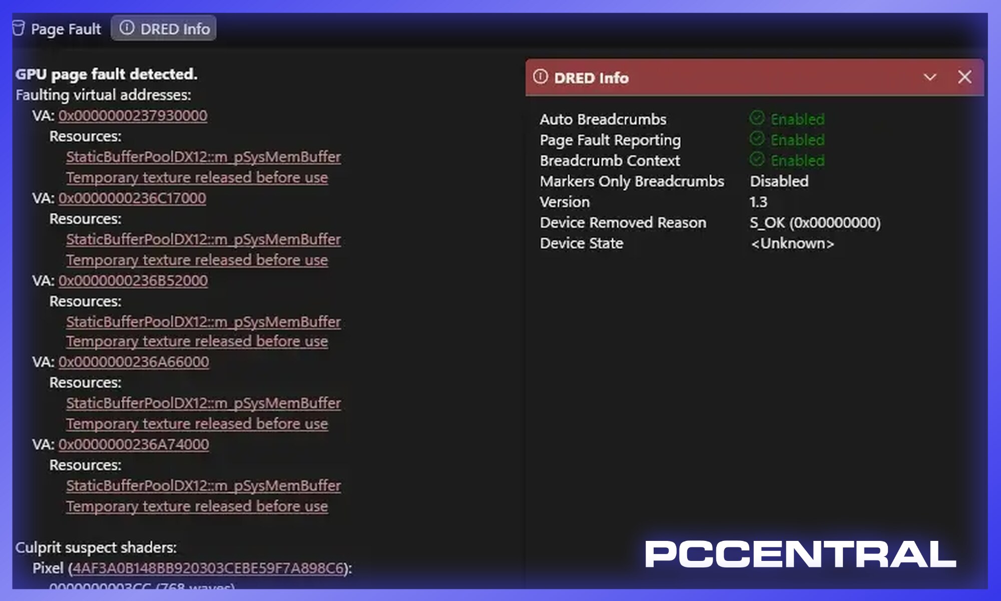 Microsoft DirectX Dump Files Preview Simplifies GPU Crash Debugging